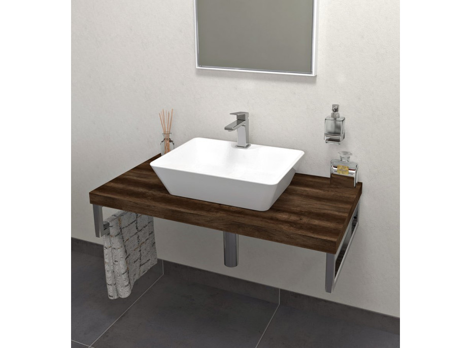 Sapho AVICE deska 100x50cm, dub tmavý AV1011