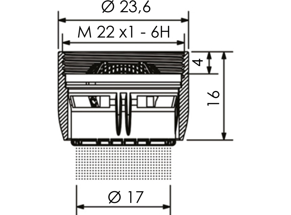 Sapho Perlátor vnitřní závit F22x1, chrom 3072.600