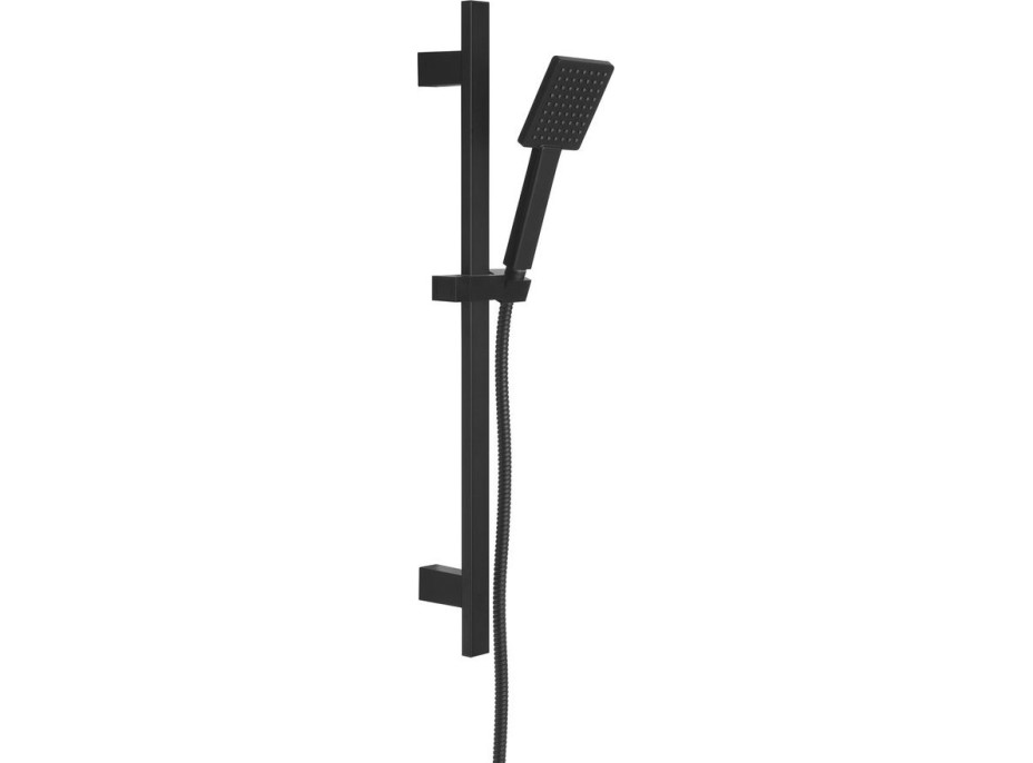 Sapho Sprchová souprava hranatá, posuvný držák 700mm, černá mat SC615