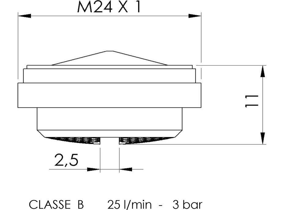 Sapho Perlátor vnější závit M24x1, plast AERPL