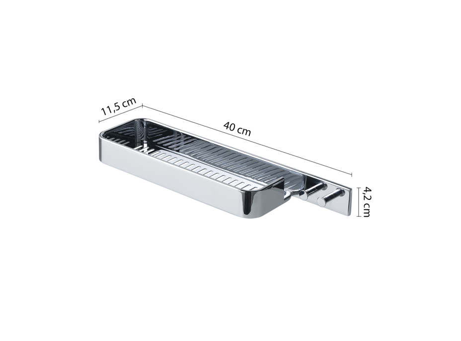 Gedy Il GIGLIO police do sprchy, 400x42x115mm, chrom A91813