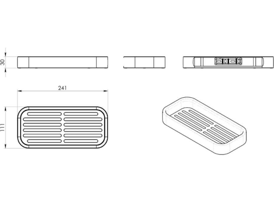 Gedy SMART police do sprchy, 241x30x111mm, chrom 3218