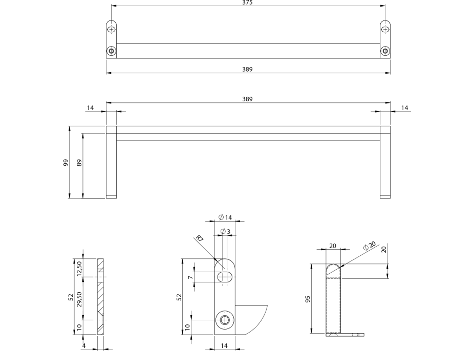 GSI NORM držák ručníků 42cm, chrom PANM42