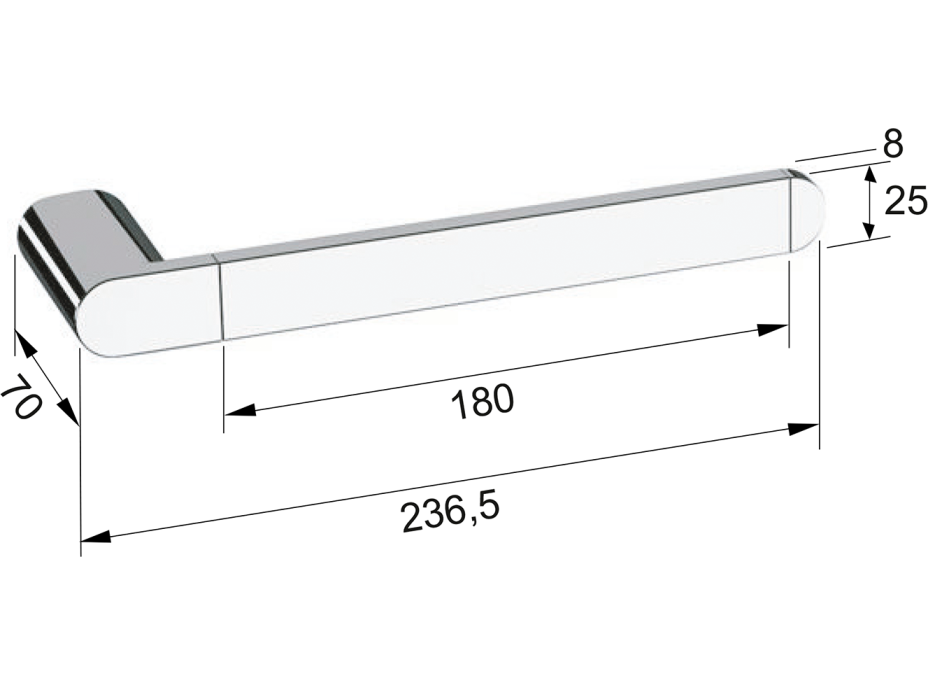 Sapho FLORI držák ručníků otevřený, bílá mat RF006/14
