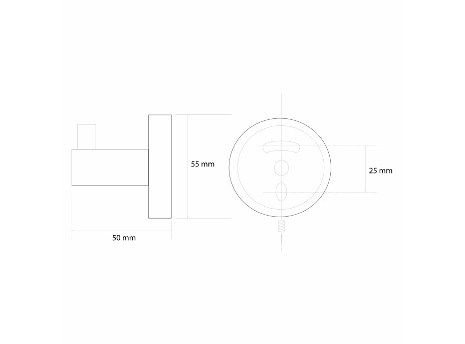 Sapho X-ROUND GOLD háček, zlato mat XR205GB