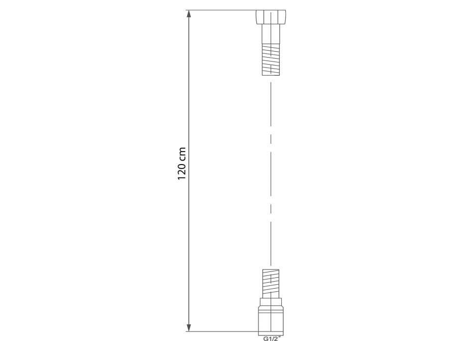 Sapho SOFTFLEX plastová sprchová hadice, 120cm, metalická stříbrná/chrom 1208-10