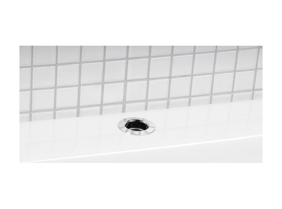 Sapho Sprchová průchodka na okraj vany včetně hadice F1/2"-M3/8", kulatá, chrom 1205-04