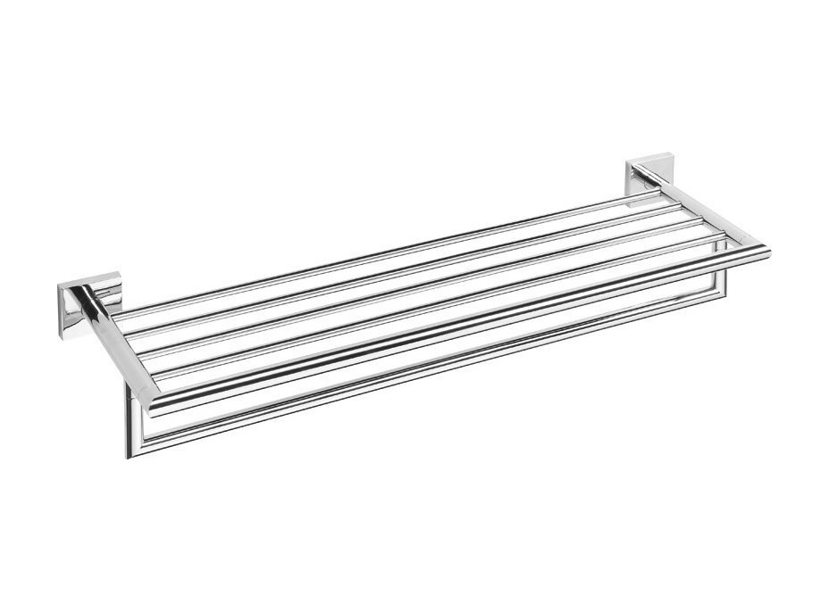 Sapho X-SQUARE polička na ručníky s hrazdou 650x110x215mm, chrom XQ601