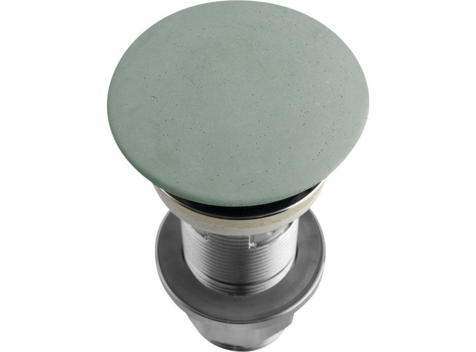 Sapho Umyvadlová výpust 5/4“, click-clack, betonová zátka, zelená FG923