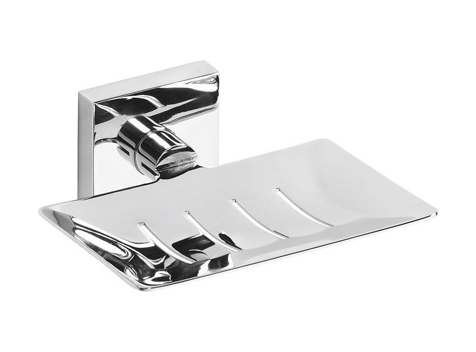 Sapho X-SQUARE mýdlenka obdélníková s otvory, chrom XQ800