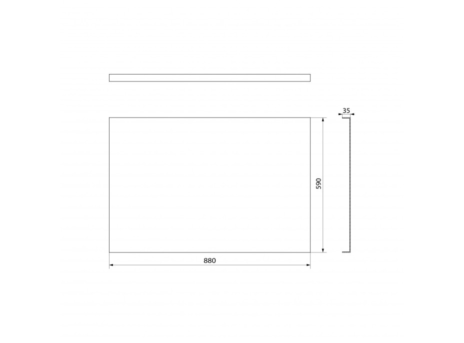 Polysan PLAIN panel boční 88x59cm 72705