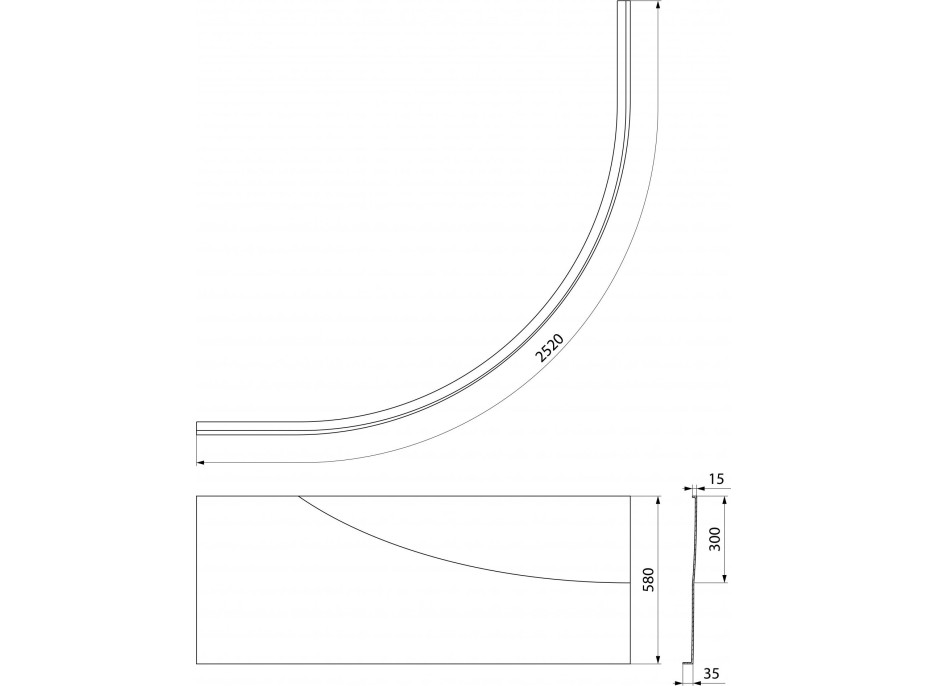 Polysan ROSANA 150 panel čelní 63319