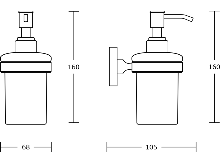 Aqualine SAMBA dávkovač mýdla 150ml, mléčné sklo, chrom SB119
