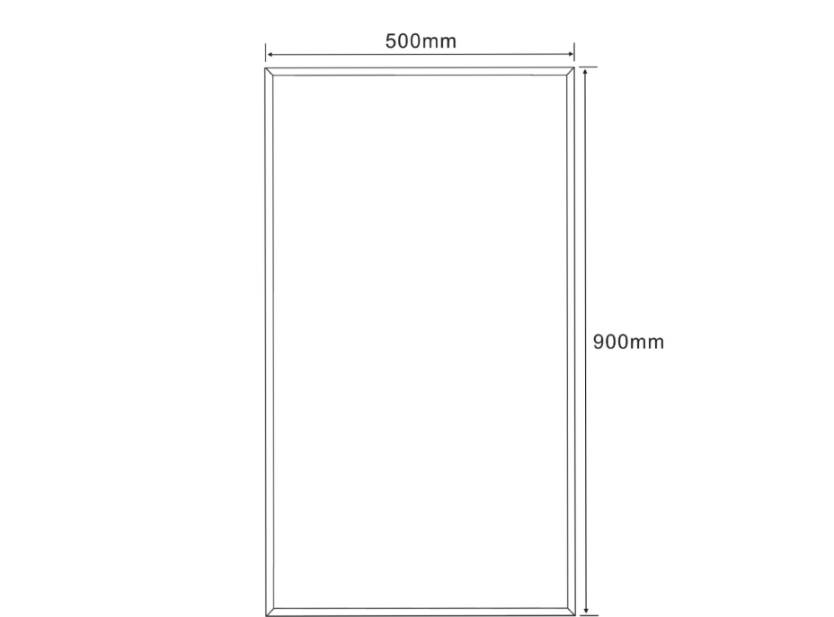 Aqualine Zrcadlo s fazetou 50x90cm, bez úchytu 22497