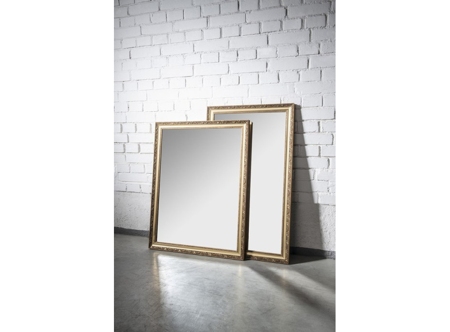 Sapho BOHEMIA zrcadlo v dřevěném rámu 686x886mm, zlatá NL483