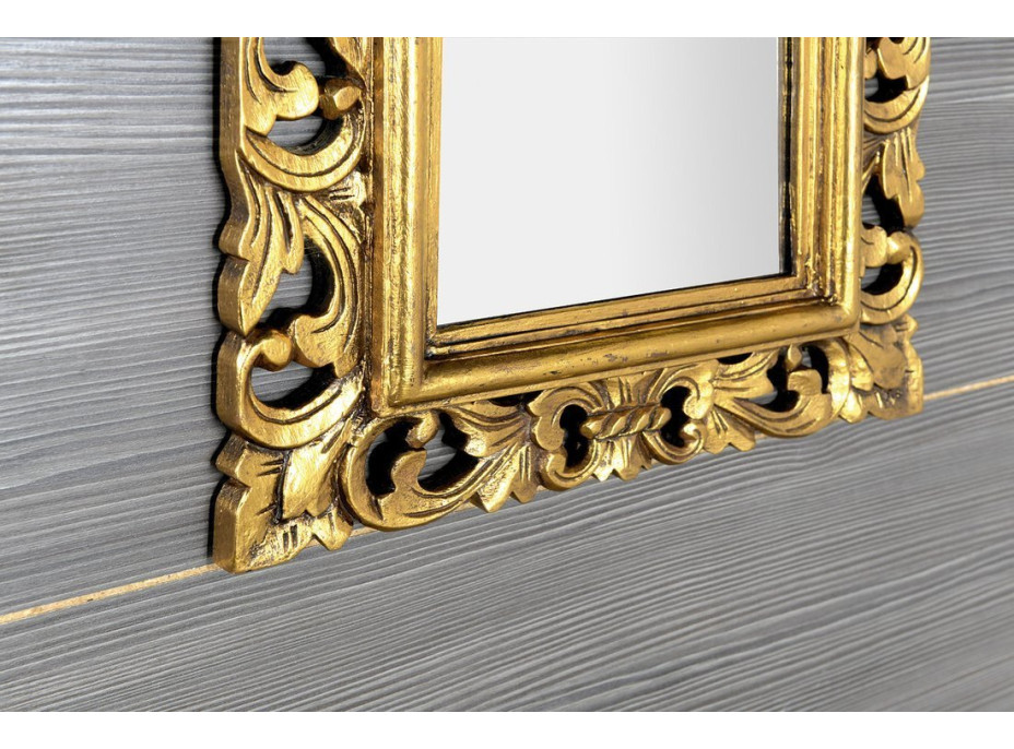 Sapho SAMBLUNG zrcadlo ve vyřezávaném rámu 40x70cm, zlatá IN110