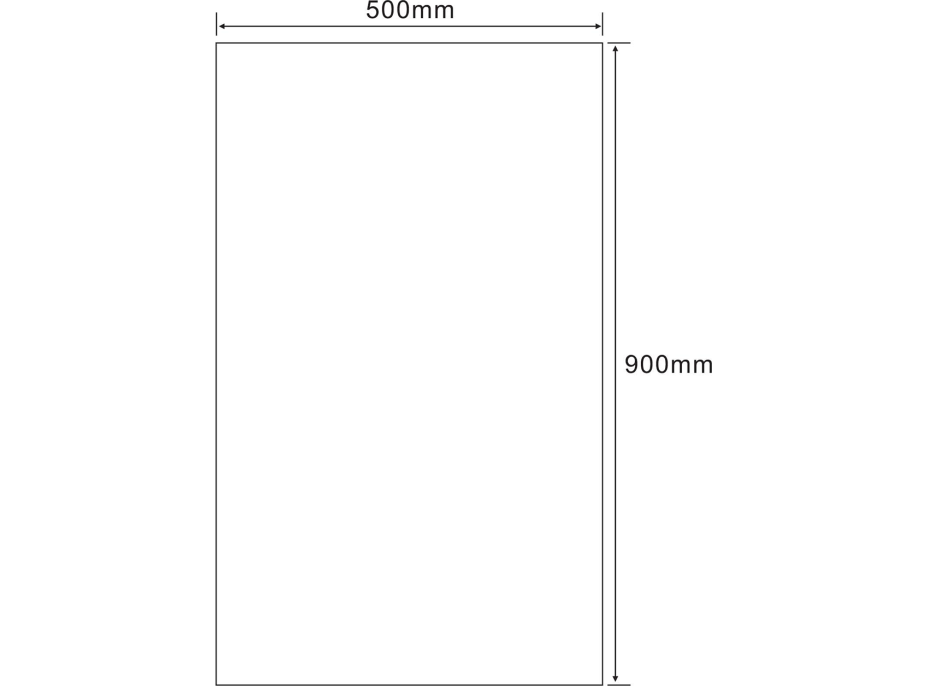 Aqualine Zrcadlo 50x90cm, bez úchytu 22494