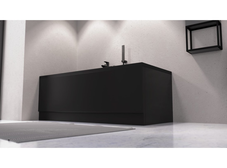 Polysan PLAIN panel boční 80x59cm, černá mat 72696.21