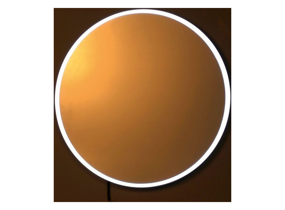 Sapho FLOAT kulaté zrcadlo s LED podsvícením ø 600mm, bílá 22559