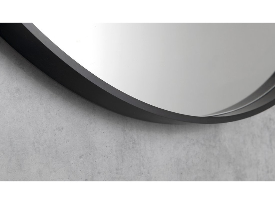 Sapho NOTION kulaté zrcadlo v rámu ø 70cm, černá mat NT700