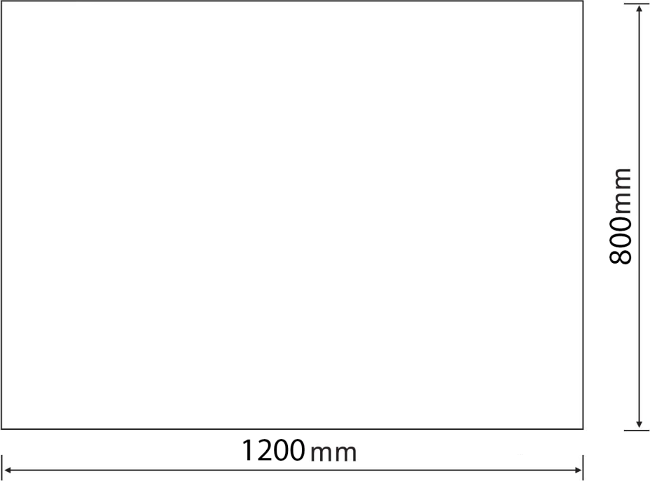 Aqualine Zrcadlo 120x80cm, bez úchytu 22500