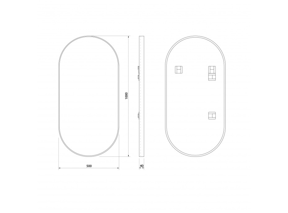 Sapho AVONA oválné zrcadlo v rámu 50x100cm, zlato mat AV500G