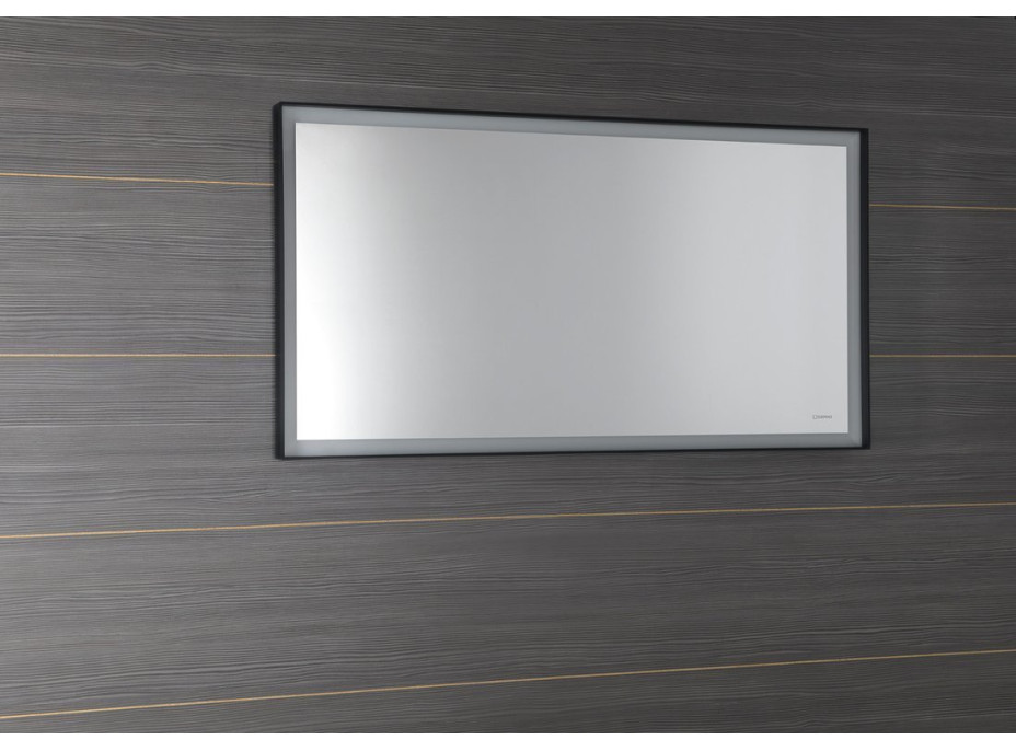 Sapho SORT zrcadlo s LED osvětlením 120x70cm, černá mat ST120
