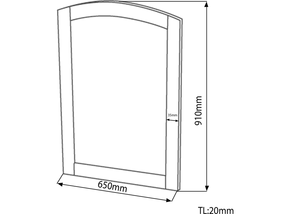 Sapho RETRO zrcadlo v dřevěném rámu 650x910mm, buk 735241