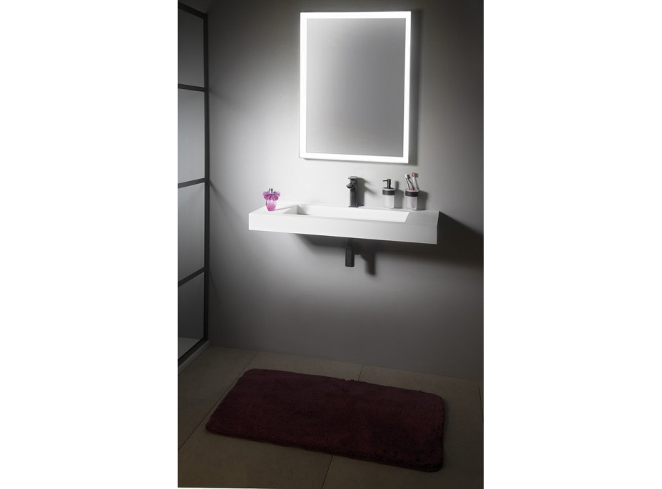 Sapho SORT zrcadlo s LED osvětlením 47x70cm, černá mat ST047