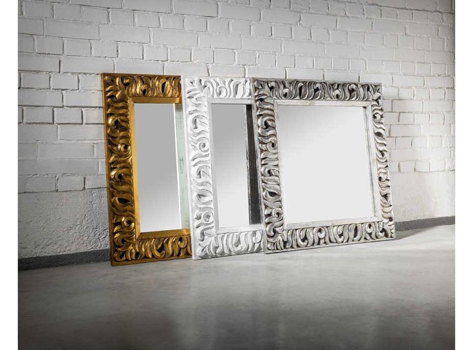Sapho ZEEGRAS zrcadlo ve vyřezávaném rámu 90x90cm, zlatá IN416