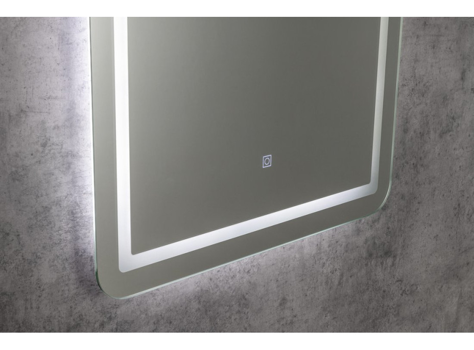 Aqualine SALICA zrcadlo s LED osvětlením 60x80cm, dotykový senzor, stmívatelné SC080