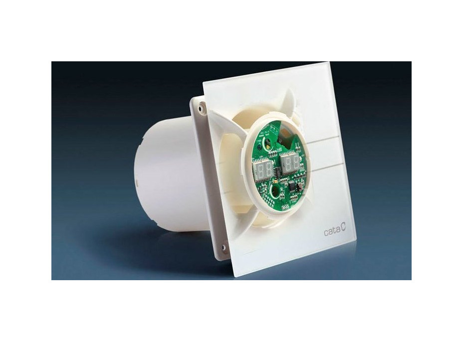 Cata E-100 GBTH koupelnový ventilátor axiální s automatem, 4W/8W, potrubí 100mm, černá 00900602