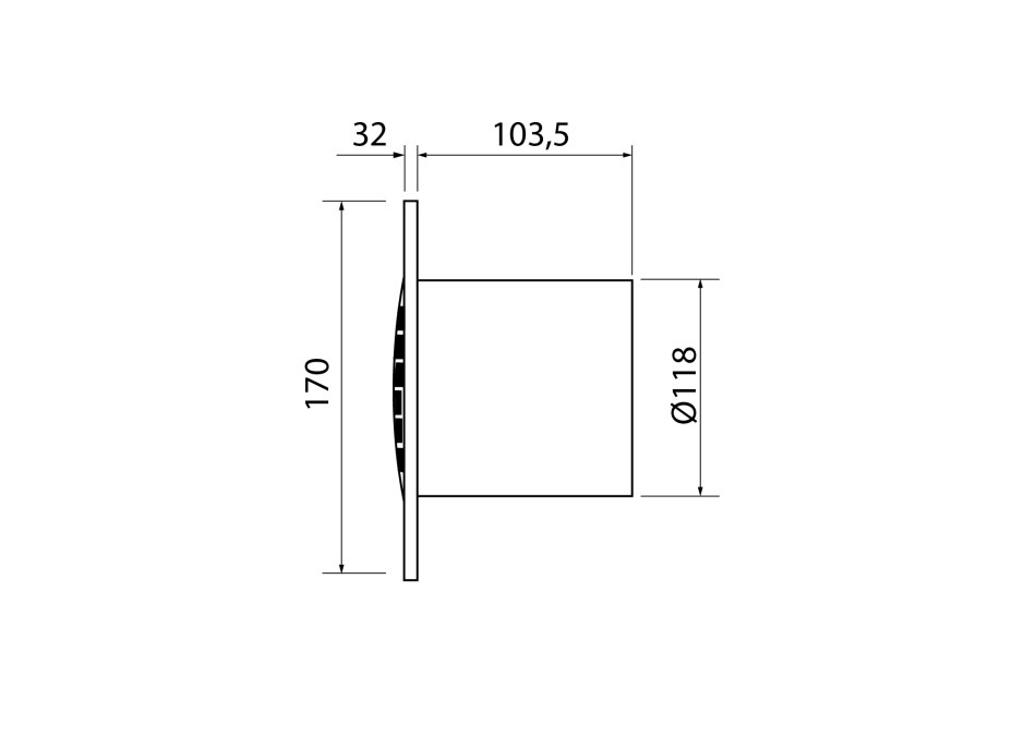 Cata B-12 PLUS koupelnový ventilátor, 20W, potrubí 120mm, bílá 00282000