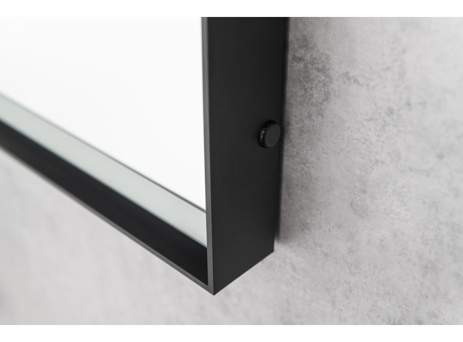 Sapho SORT zrcadlo s LED osvětlením 60x80cm, senzor, 2700-6500K, černá mat ST080S