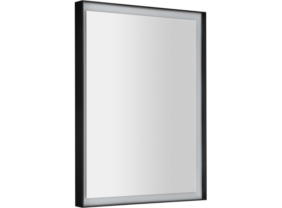 Sapho SORT zrcadlo s LED osvětlením 60x80cm, senzor, 2700-6500K, černá mat ST080S