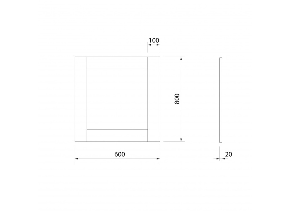 Sapho BRAND zrcadlo v dřevěném rámu 600x800mm, mořený smrk BA058S