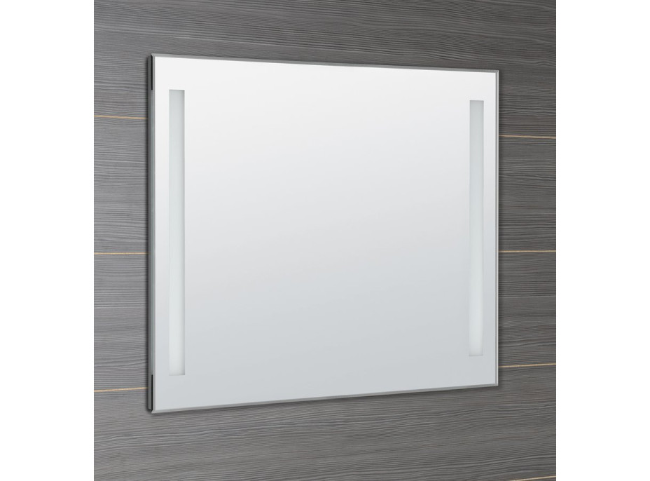 Aqualine Zrcadlo s LED osvětlením 100x80cm, kolébkový vypínač ATH7