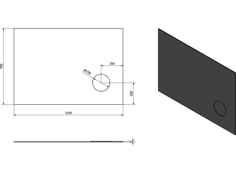 Sapho COSMETICO zrcadlo 1000x700mm, kosmetické zrcátko MIR4