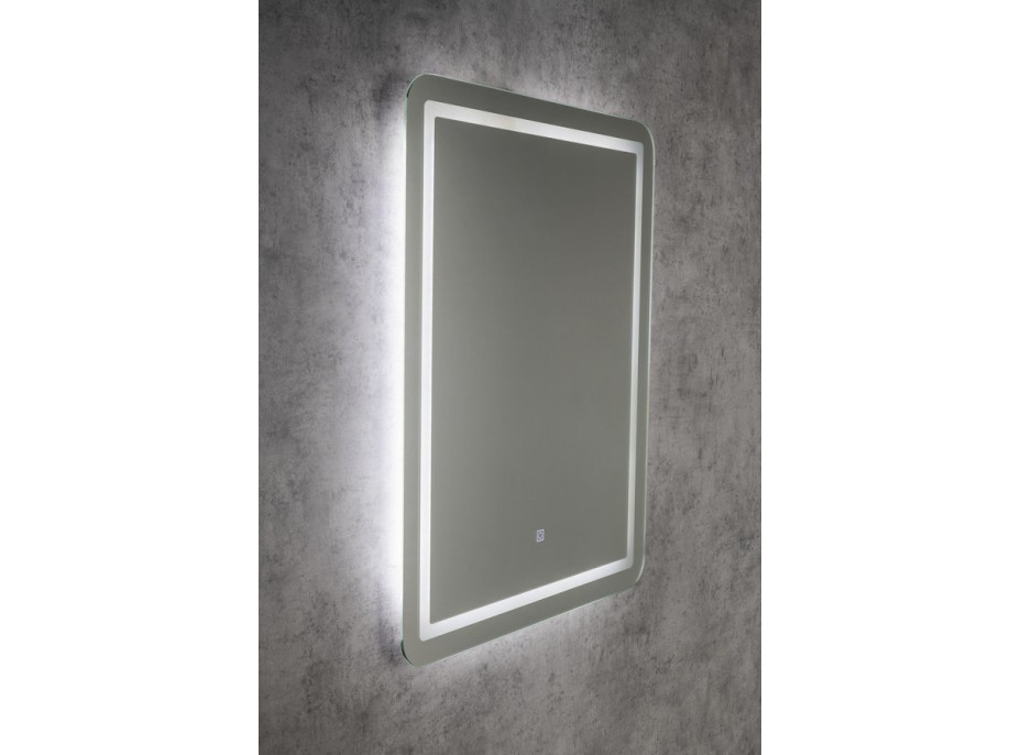 Aqualine SALICA zrcadlo s LED osvětlením 60x80cm, dotykový senzor, stmívatelné SC080