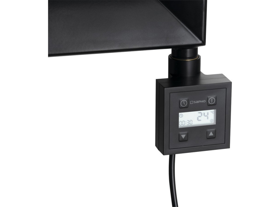 Sapho KTX topná tyč s termostatem, 800 W, černá mat KTX-B-800