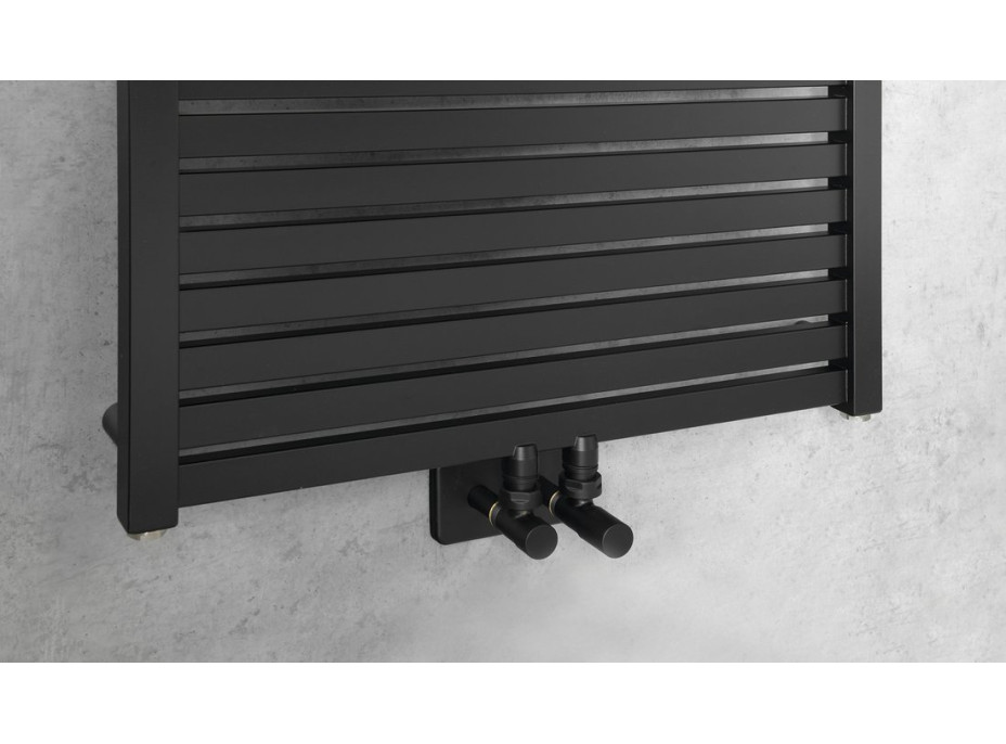 Aqualine TONDI otopné těleso rovné 600x1690 mm, středové připojení, černá mat DT496T
