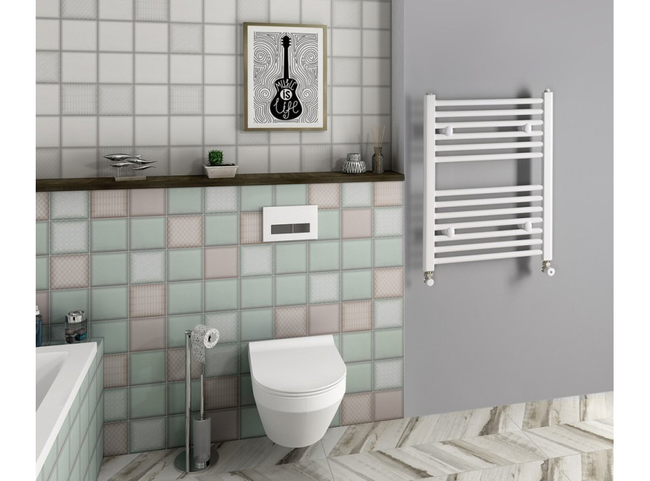 Aqualine DIRECT otopné těleso s bočním připojením 500x640 mm, bílá ILR65T