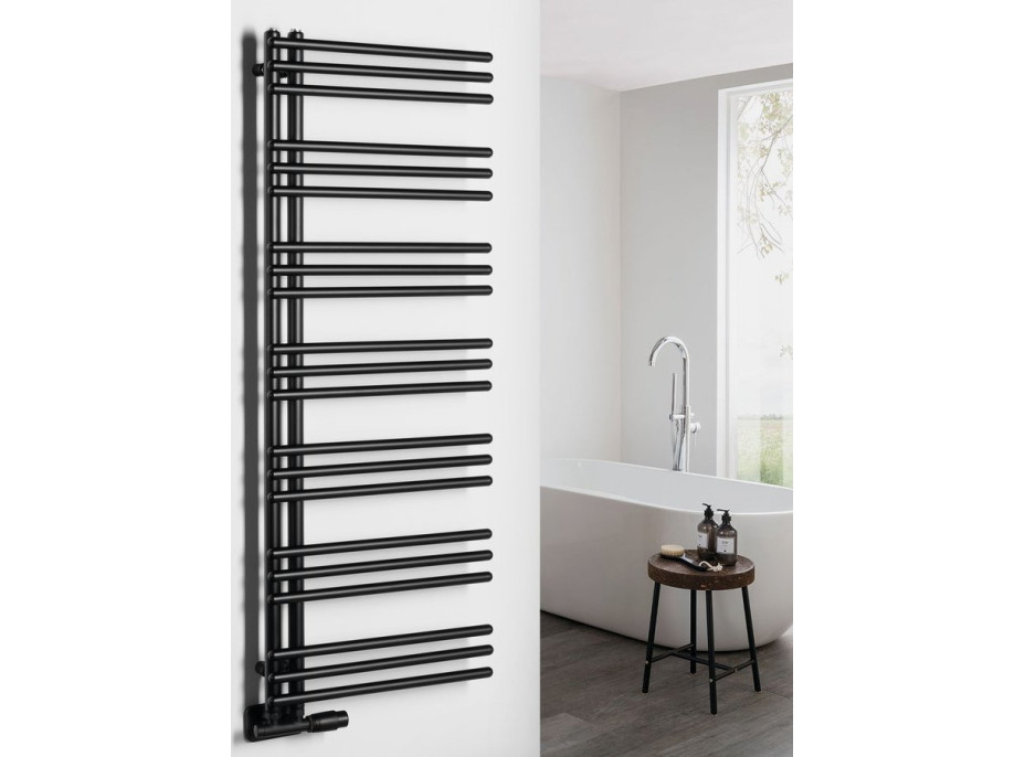 Aqualine POSEIDON otopné těleso 550x1340mm, černá mat PS513B
