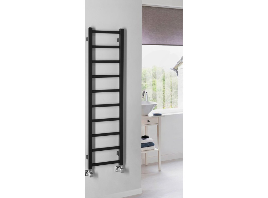 Sapho METRO LIGHT otopné těleso 300x1140 mm, černá mat IR444TB