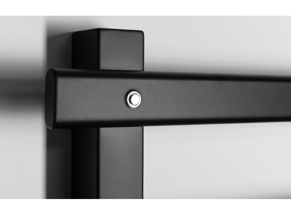 Sapho ELCOR elektrický sušák ručníků 480x520x50 mm, 63 W, černá mat EB530