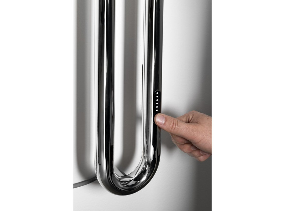 Sapho DUOPASSO elektrický sušák ručníků s časovačem 122x1700mm, 45 W, chrom ER730