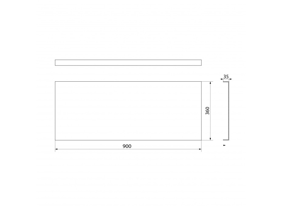 Polysan DEEP PLAIN boční panel 90x36cm 89781