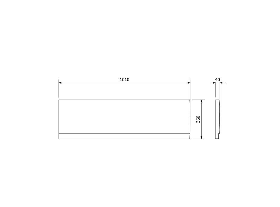 Polysan DEEP PLAIN čelní panel 100x36cm, levý 83626