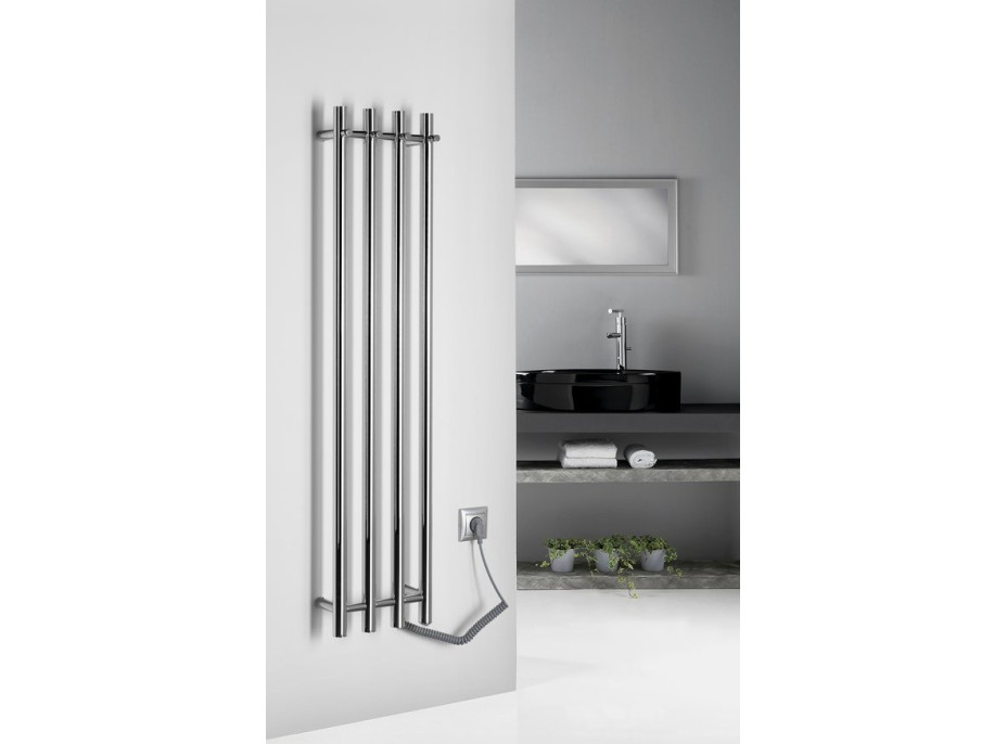 Sapho PAPINADO elektrický sušák ručníků 263x1200mm, 85W, chrom ER750