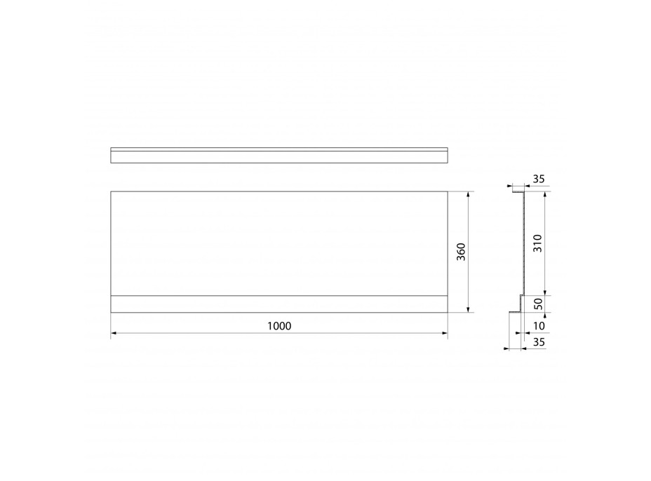 Polysan DEEP PLAIN NIKA panel 100x36cm 84825